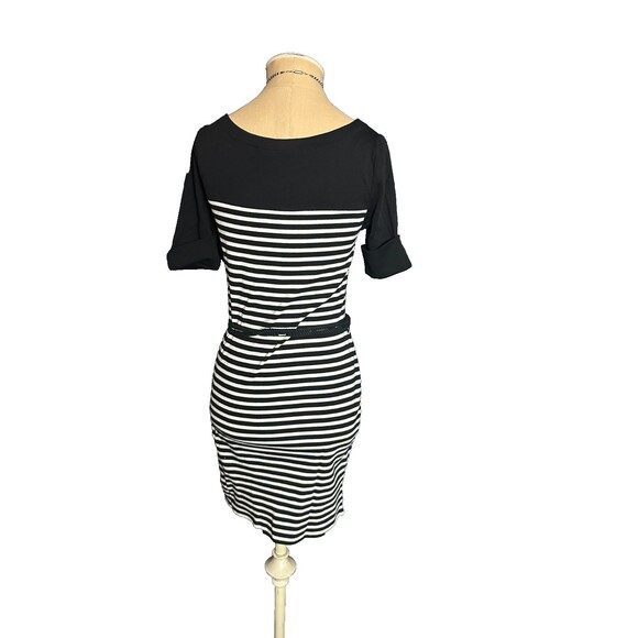 Lauren Ralph Lauren Cotton Shirt Dress Striped Nautical Short Sleeve Belted S - Picture 4 of 6